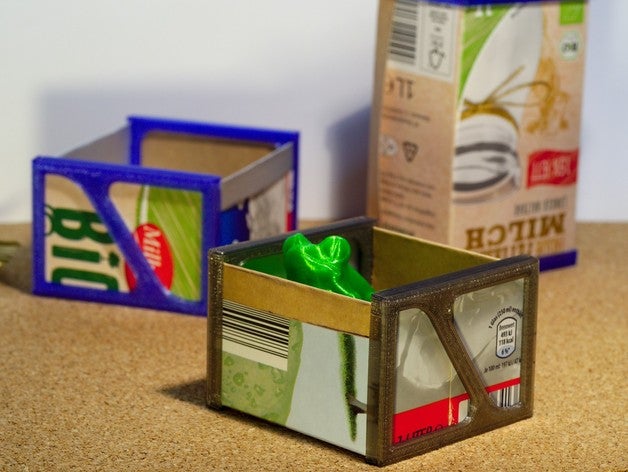 milkcarton geri dönüşüm kutuları ev 3D print model - Mito3D