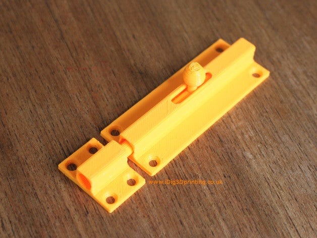 door bolt latch household lock 3D print model - Mito3D