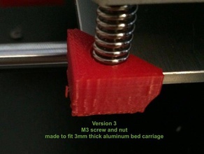 bed leveling corner 3d printer parts max micron prusa i3 rework 3d print model - Mito3D