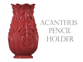 Akanthus-Bleistift-Halter Container Antike classic Dekor floral Stift-Halter vase 3d print model - Mito3D