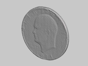 us liberty dollar coin nextengine scan scans replicas silver 3d print model - Mito3D
