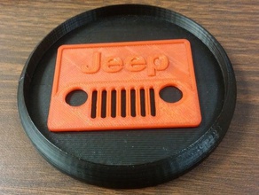 jeep logo coaster signs logos 3d print model - Mito3D