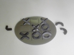tic tac toe peças jogos 3d print model - Mito3D