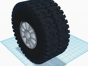 double roue pneu axial scx10 rc4wd tf2 véhicules 3d print model - Mito3D