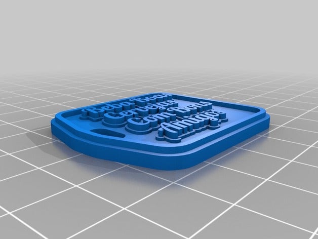 il mio personalizzato multiline tag portachiavi 3D print model - Mito3D