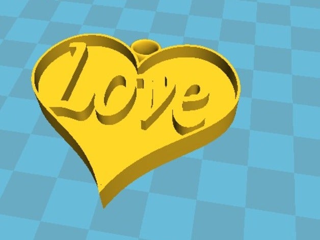 heart key chain keychains 3D print model - Mito3D