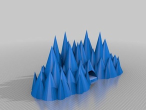 mountain sculptures battle battlefield star wars terrain 3d print model - Mito3D