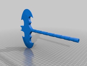 batman simbolo ascia da battaglia puntelli 3d print model - Mito3D