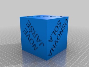 cube inscription several rows dice 3d print model - Mito3D