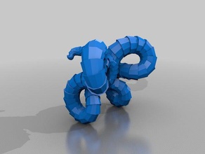 my customized parametric demonic horns math art 3d print model - Mito3D