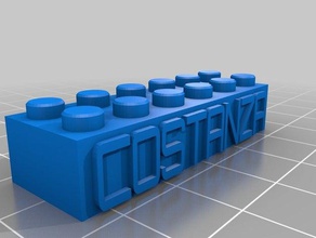 costanza lego costruzione i giocattoli personalizzato 3d print model - Mito3D