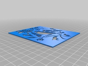 foral oiseau pochoir-o-matic art outils de l'artisanat personnalisé estampage 3d print model - Mito3D