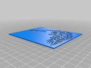 peacock stencil-o-matic art tools crafts customized emossing 3d print model - Mito3D