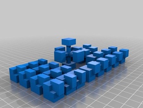rubiks cube puzzles 3dprintable puzzle da vinci jr jouet éducatif 3d print model - Mito3D