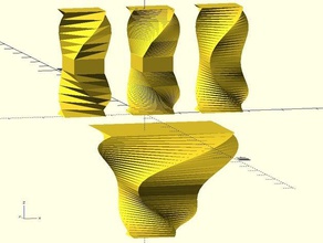 linear-Extrudieren-drehen interpolierten Funktion math Kunst 3d print model - Mito3D