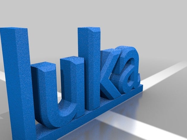 luka nome chaveiros 3d nomes 3D print model - Mito3D