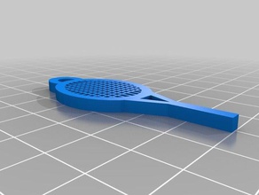 tennis Racket-Schlüsselanhänger Schlüsselanhänger 3d print model - Mito3D