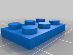 3x2 placa construção brinquedos personalizado 3d print model - Mito3D