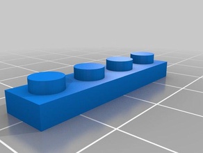 4x1 plaka inşaat oyuncaklar özelleştirilmiş 3d print model - Mito3D