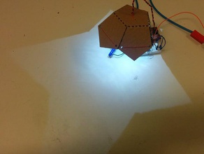 de forme pentagonale lampe réflecteur lasercut décor led la lumière l'éclairage 3d print model - Mito3D