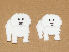 coton tulear imanes de nevera a los animales perro cachorro 3d print model - Mito3D