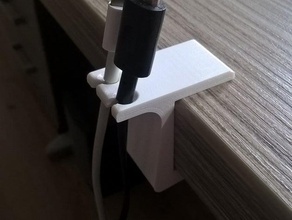 cable holder v2 gadgets desk ipad office smartphone 3d print model - Mito3D