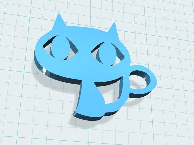 cat keychain keychains 3D print model - Mito3D
