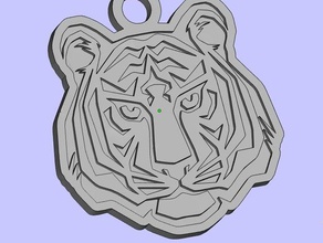 tiger keychain keychains 3d print model - Mito3D