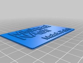 mishall business signs logos customized 3d print model - Mito3D