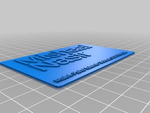 mishal card signs logos customized 3d print model - Mito3D