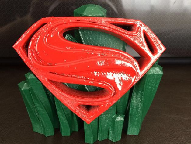 superman logo stand props 3D print model - Mito3D