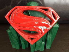 superman logo stand props 3d print model - Mito3D