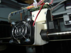 layer cooling fan duct davinci 10a bouden e3d v6 printer parts 3d print model - Mito3D