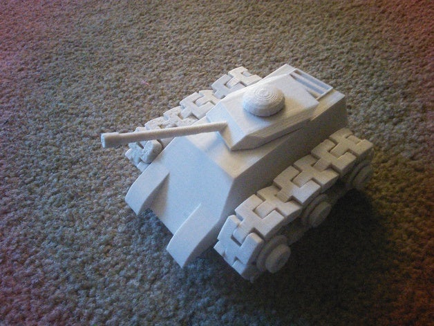 tank mechanisch ist - Spielzeug makeredchallenge2 designproject engineeringproject land-Fahrzeug Militär bewegliche Teile pla student 3D print model - Mito3D