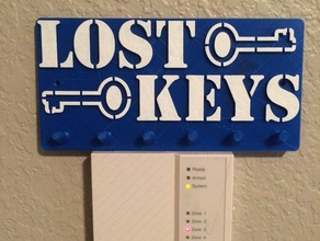 lost keys key rack organization 3d print model - Mito3D