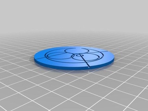 il mio personalizzato randomizzati circolare gallifreyan moneta le monete badge 3d print model - Mito3D