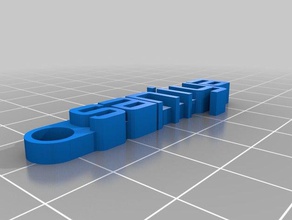 my customized message keychain organization 3d print model - Mito3D