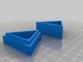 triangular box 60x20 10 containers customized 3d print model - Mito3D