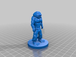 coda di rospo i tritoni monaco don pascale giocattoli giochi ethel merman mini in miniatura miniature 3d print model - Mito3D