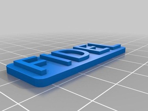 fidel signos logotipos personalizado 3d print model - Mito3D