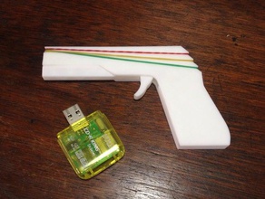mini rubber band gun mechanisch ist - Spielzeug mechanische Spielzeuge Gummi-band loom 3d print model - Mito3D