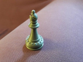échecs pi&egraveces fou évêque d'échecs jeux 3d print model - Mito3D