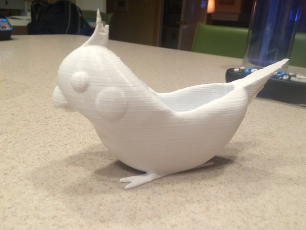 cockatiel remix bowl containers bird decoration 3D print model - Mito3D