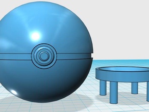 pokeball et supporto arredamento 3d print model - Mito3D