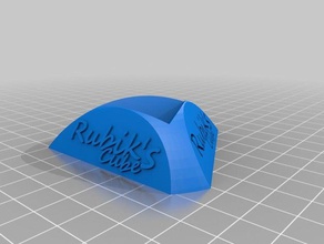 rubiks cube stand named parameterized source code toy game accessories using fonts write text model 3d print model - Mito3D