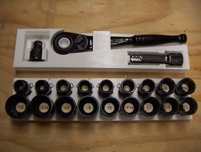 crescent x6 socket holder tool holders boxes 3d print model - Mito3D