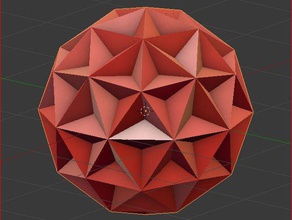 ico-esfera de estrelas matemática arte 3d print model - Mito3D