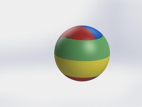 hémi-demi-sphère coin en charge les onglets puzzles de la balle géométrie verrouillage 3d print model - Mito3D