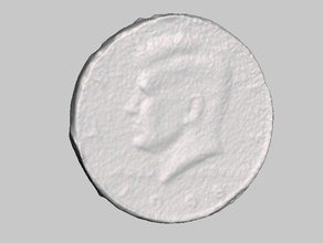 kennedy 50-cent-Münze nextengine scan durchsucht Replikate Silber 3d print model - Mito3D