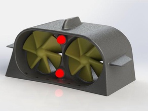 hood scoop double turbine generator vehicles 3d print model - Mito3D